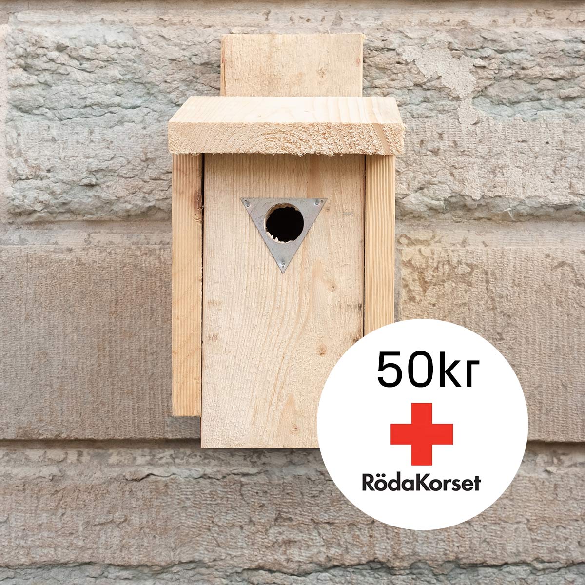 Fågelholk stötta Röda Korset med 50 kr